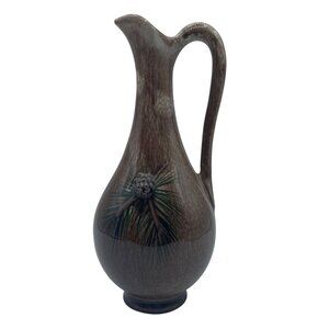 VTG Bud Vase Brown 3D Pinecone Gift Decor Pottery 6.5"